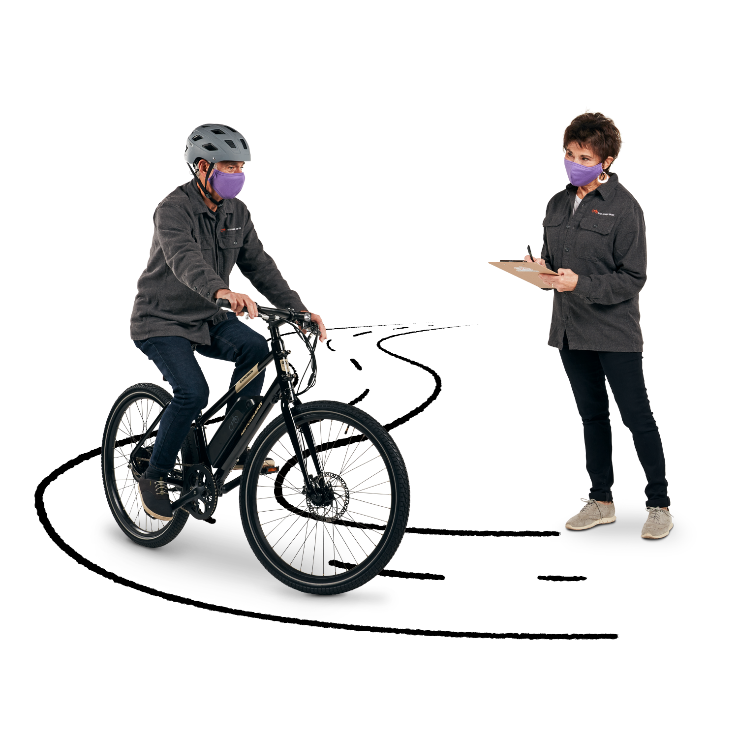 man test riding an ebike