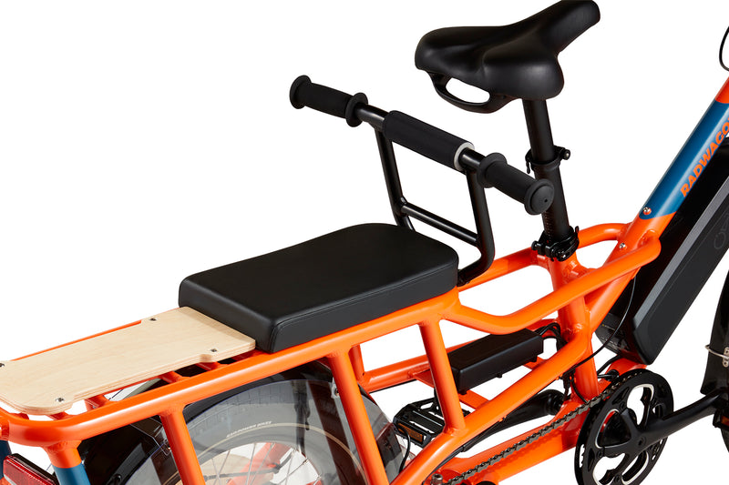 bike cushion on orange bike