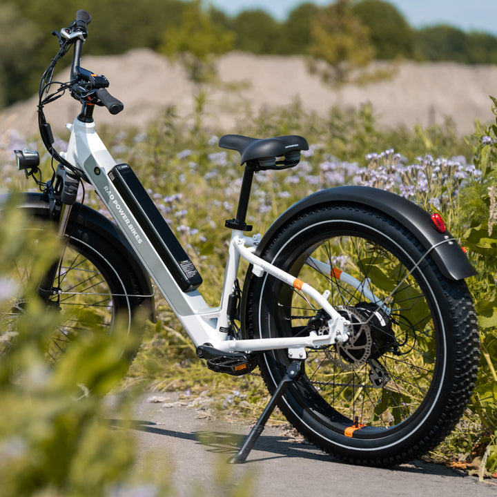 Fat Tire Electric Bicycle on Bike Path