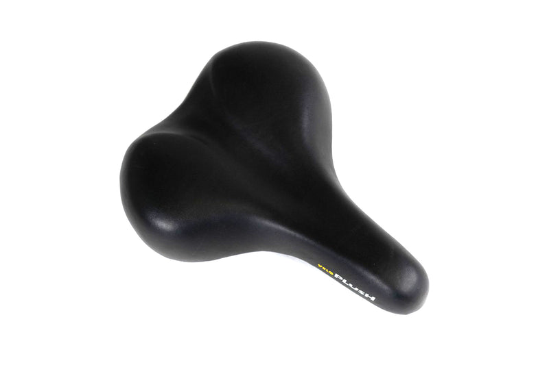 top view of black bicycle seat