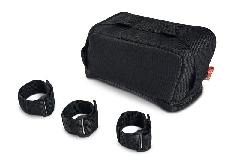 Image of black bag with Rad Power Bikes logo with three straps